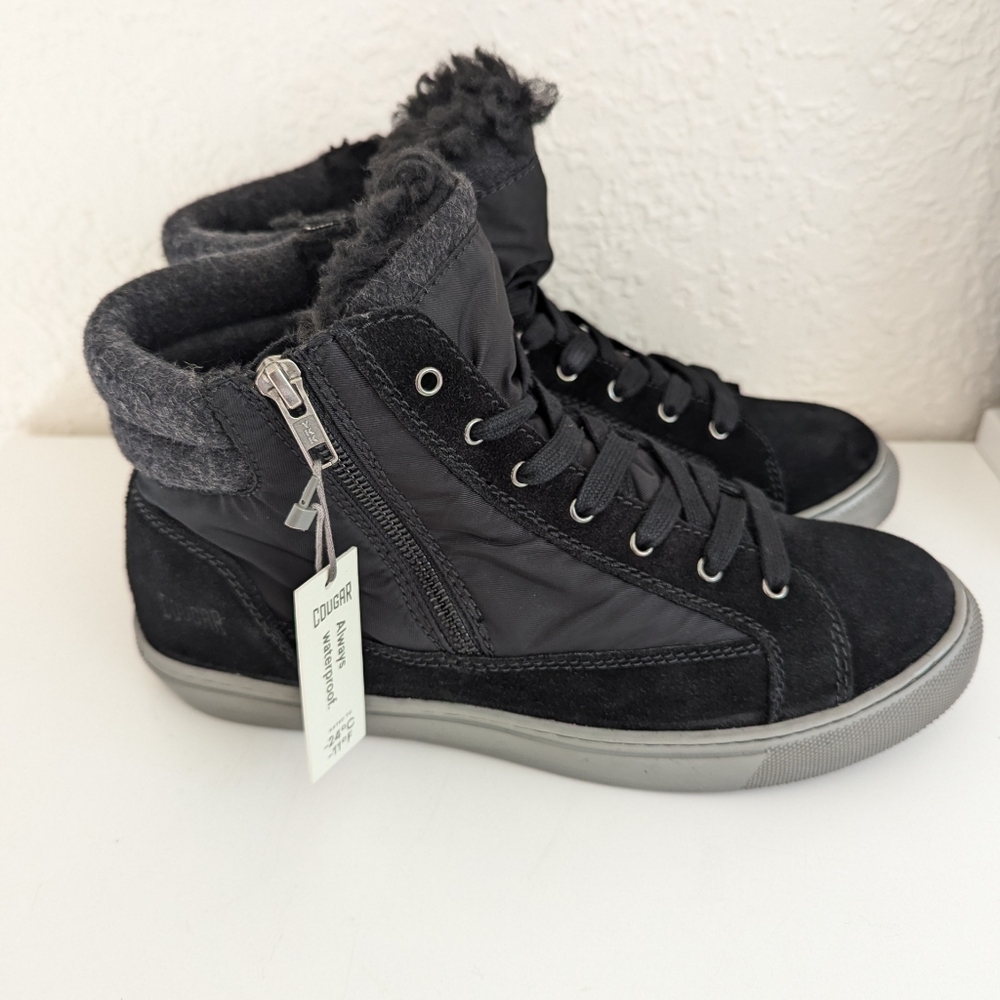 Cougar Shoes Women's Dax Black Suede/Nylon Winterized Sneakers Size 11.